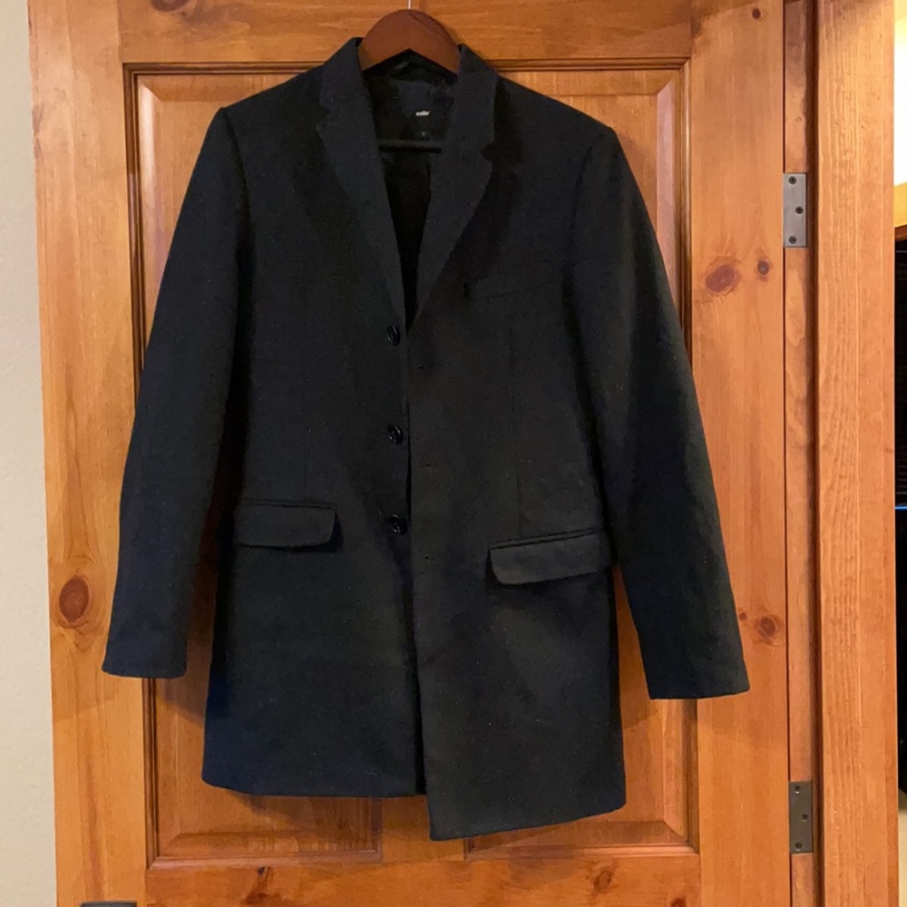 Black Speckled Pea Coat